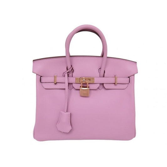 SAC A MAIN HERMES BIRKIN 25 EN CUIR SWIFT MAUVE SYLVESTRE